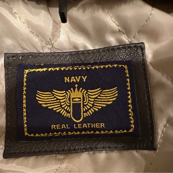 Men’s Brown REAL Leather jacket Size Small NWT - Picture 5 of 16